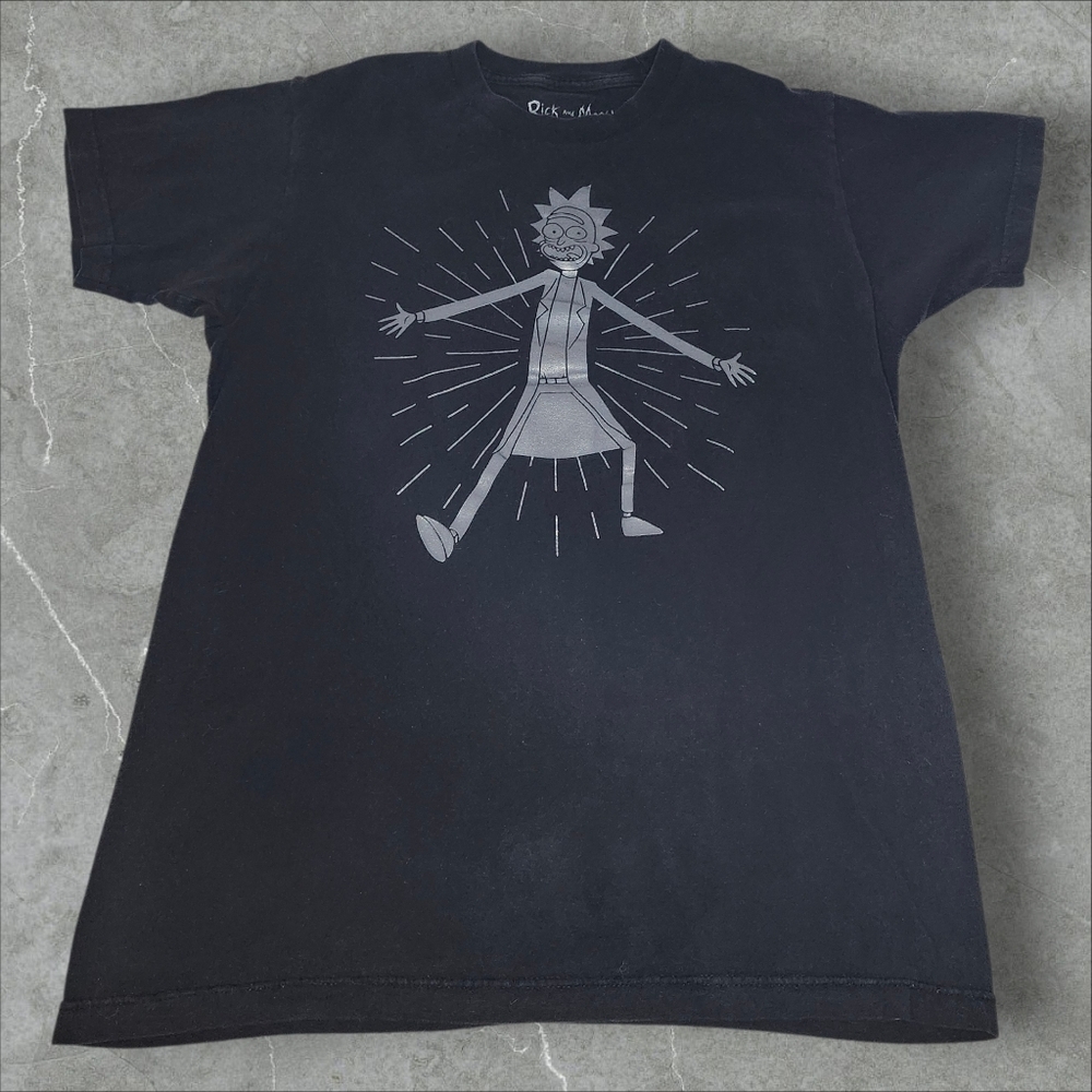 RIPPLE JUNCTION Rick & Morty T-Shirt With Rick Graphic - Medium